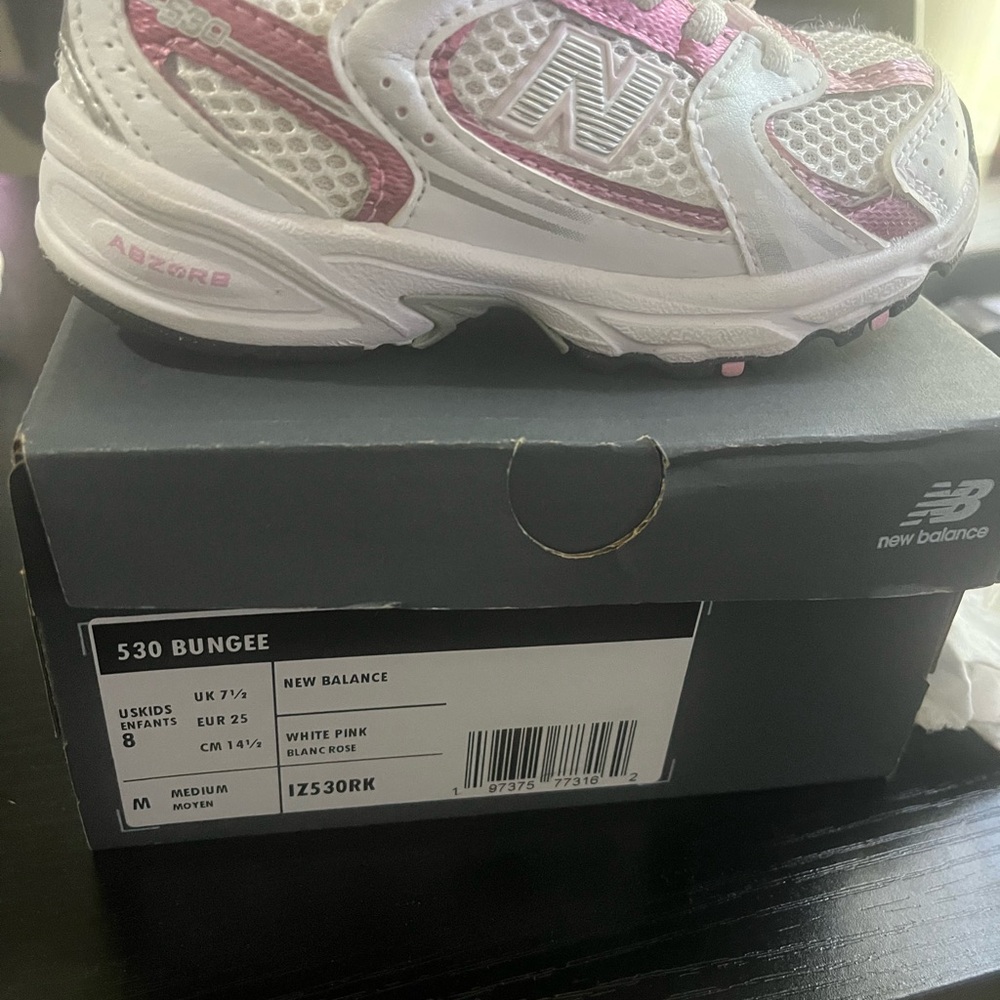 New Balance Kids 530 Bungee Shoes - White Pink
